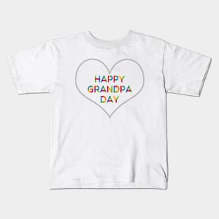 Happy Grandpa Day. Matching Grandpa Kids T-Shirt